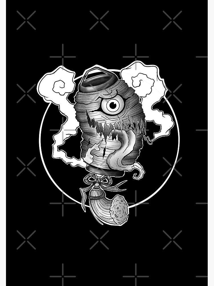 "Japanese lantern ghost, chochin obake horror by Dorotson" Poster for