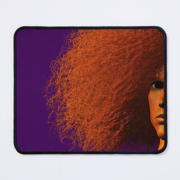 Item preview, Red curly hair on a purple background designed and sold by Digitalekunst.