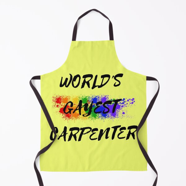 Item preview, World's Gayest Carpenter Rainbow Color Splash For Gay Carpenters For Pride Month In Yellow designed and sold by LuckyKermit.