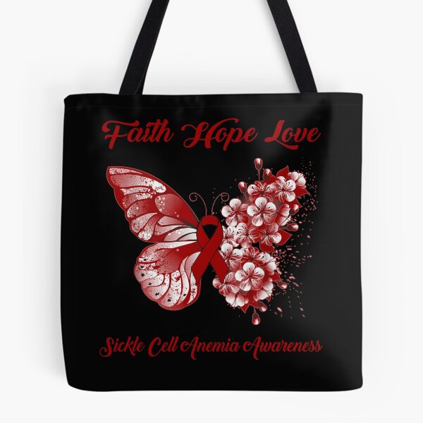 Item preview, Faith Hope Love Sickle Cell Anemia Awareness Butterfly Ribbon Gifts designed and sold by Adropine.