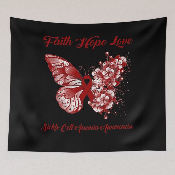 Item preview, Faith Hope Love Sickle Cell Anemia Awareness Butterfly Ribbon Gifts designed and sold by Adropine.