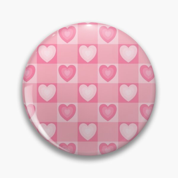 Item preview, Pink pattern gradient heart aesthetic pin designed and sold by madebylauren.