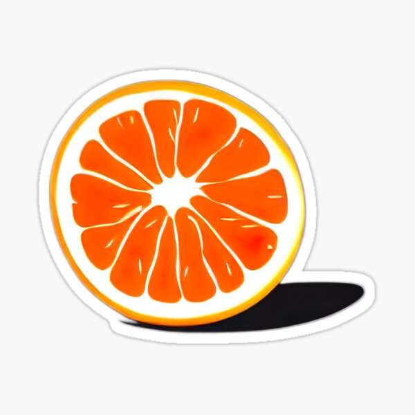 Orange illustration woth shadow Sticker