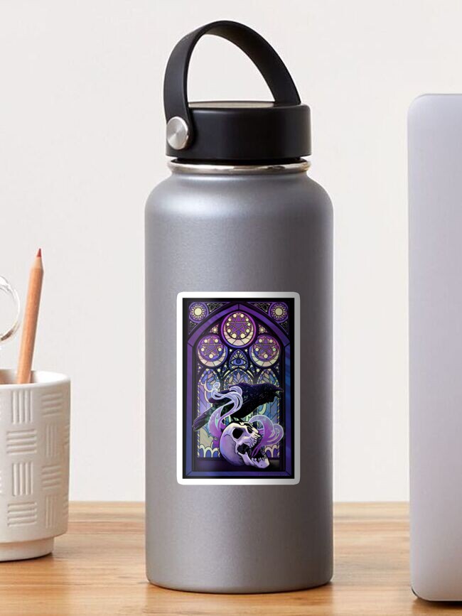 Thumbnail 1 of 3, Sticker, The crow designed and sold by HollyPierson.