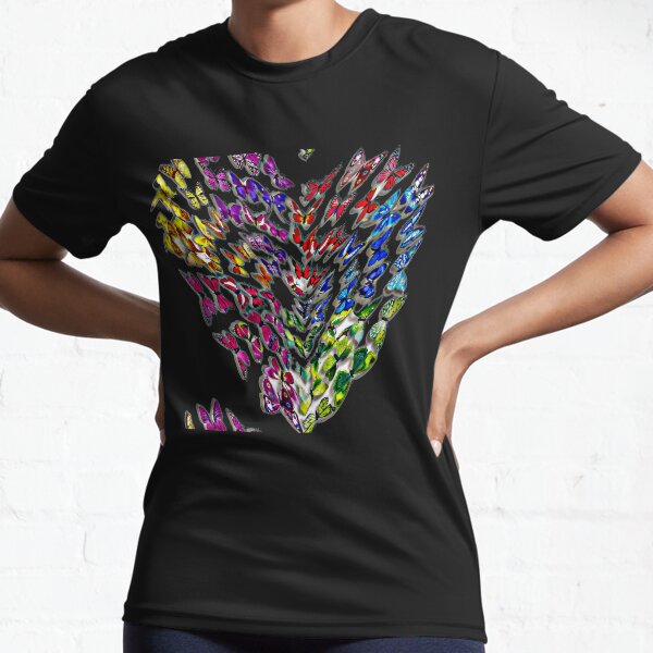 Butterfly Hearts Active T-Shirt
