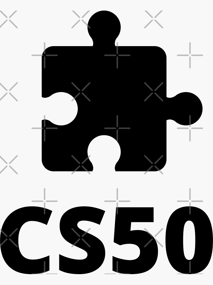 "CS50 puzzle piece" Sticker for Sale by YAZANBK Redbubble