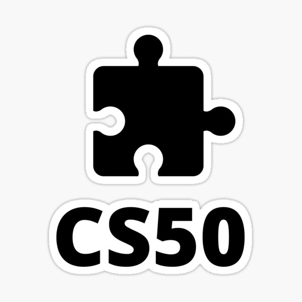 "CS50 puzzle piece" Sticker for Sale by YAZANBK Redbubble