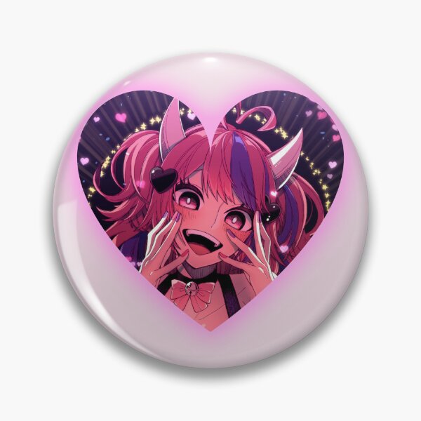 Item preview, Ironmouse Cute Vtuber Girl Neon Heart Frame with Devil Horns designed and sold by creativille.