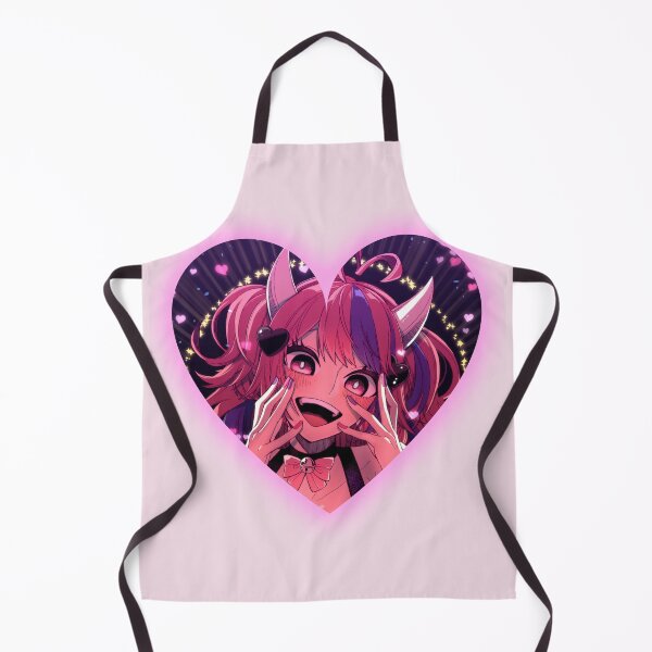 Item preview, Ironmouse Cute Vtuber Girl Neon Heart Frame with Devil Horns designed and sold by creativille.
