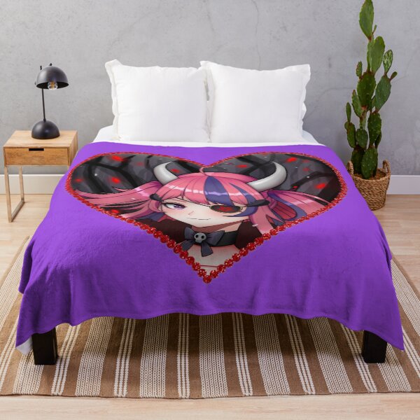 Item preview, Ironmouse Cute Vtuber Girl with Horns In a Rose Floral Edge HEart Frame designed and sold by creativille.