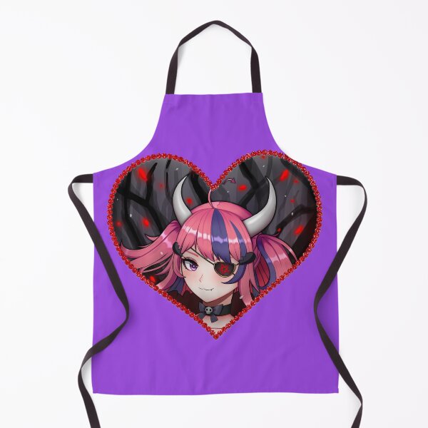 Item preview, Ironmouse Cute Vtuber Girl with Horns In a Rose Floral Edge HEart Frame designed and sold by creativille.