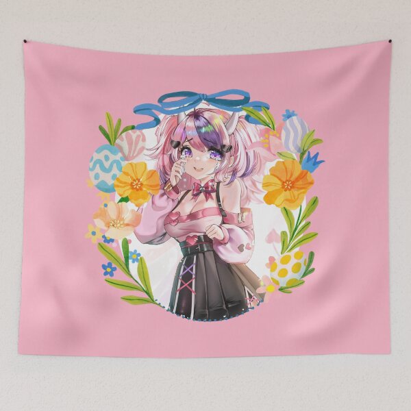 Item preview, Ironmouse Cute Vtuber Girl with Beautiful Floral Garland Frame designed and sold by creativille.