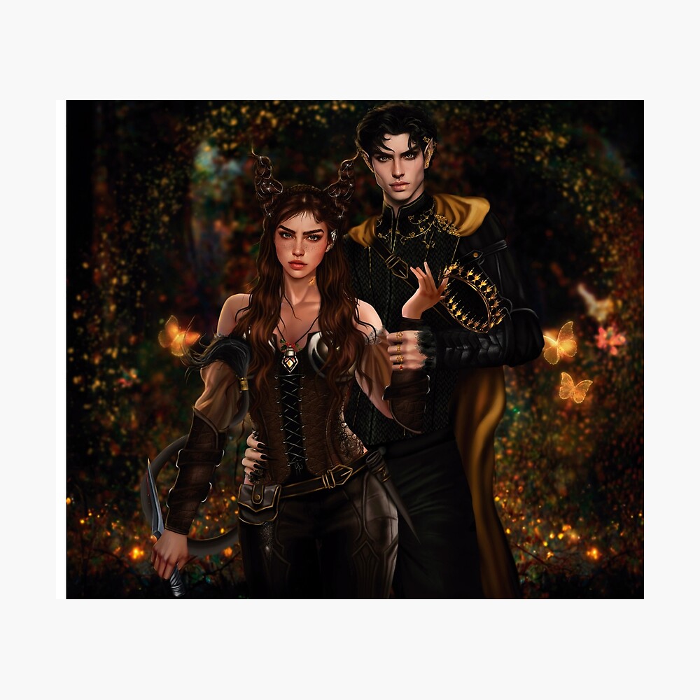 Lámina rígida con la obra «Jude Duarte y Cardan Greenbriar de El Principe  Cruel» de Bookhemisferium | Redbubble