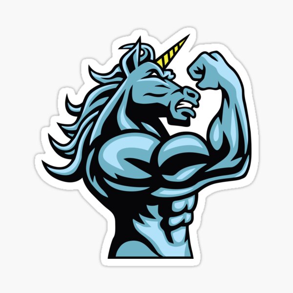 Unicorn Weightlifting . Fitness Gym Deadlift Rainbow Gifts Party Men Women  Essential . Sticker for Sale by lyalldpkonef