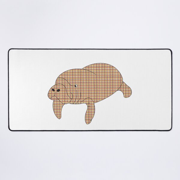 Item preview, Warm Colored Plaid Manatee designed and sold by Leah Haas.