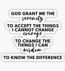 Serenity Prayer Sticker