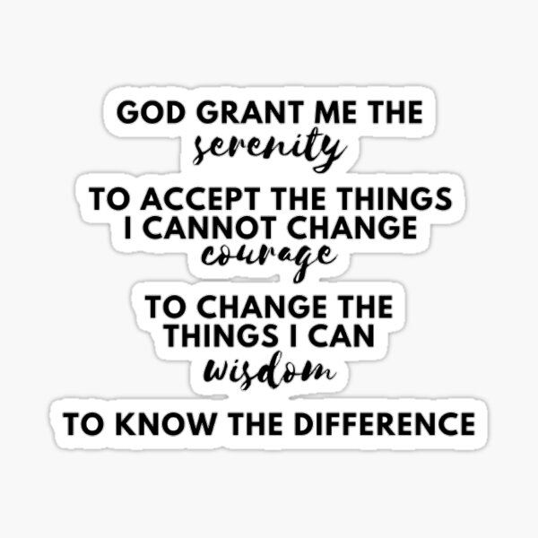 Serenity Prayer Stickers for Sale - Pixels Merch