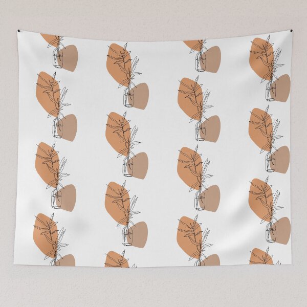 Item preview, Brown & Orange plant drawing aesthetic designed and sold by Myheartofworship.