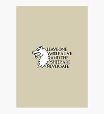 Arya Stark/Walder Frey Quote Photographic Print