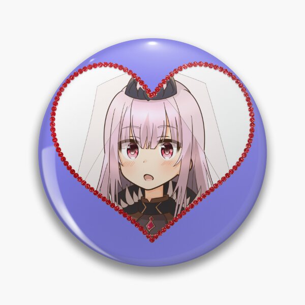 Item preview, Mori Calliope hololive Vtuber Heart Shape Cut With Rose Border designed and sold by creativille.