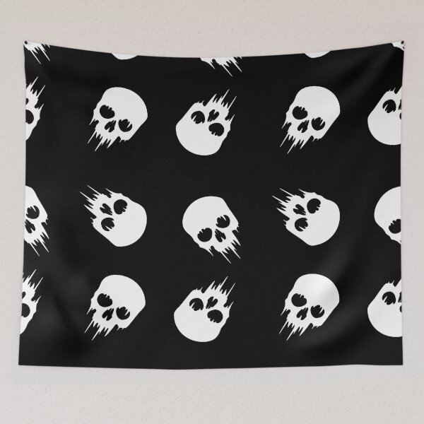 Item preview, halloween skull black white skeleton designed and sold by Gossip Rag.