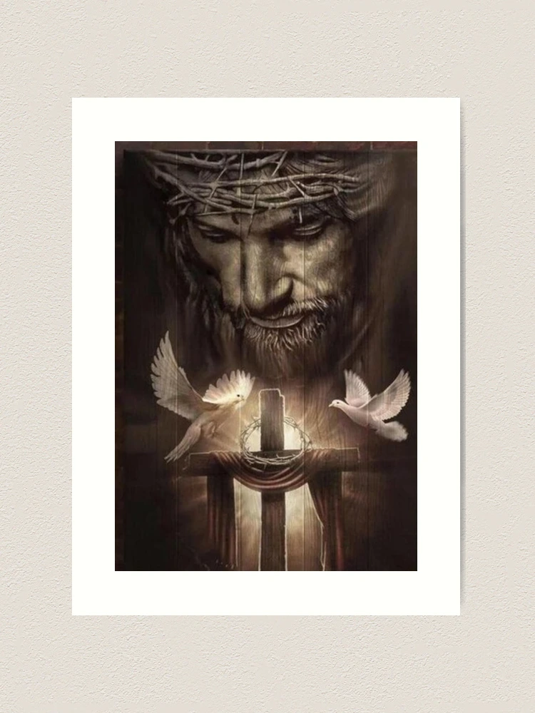 Jesus Christ Freedom from the Cross  Art Print for Sale by Rowena Jones