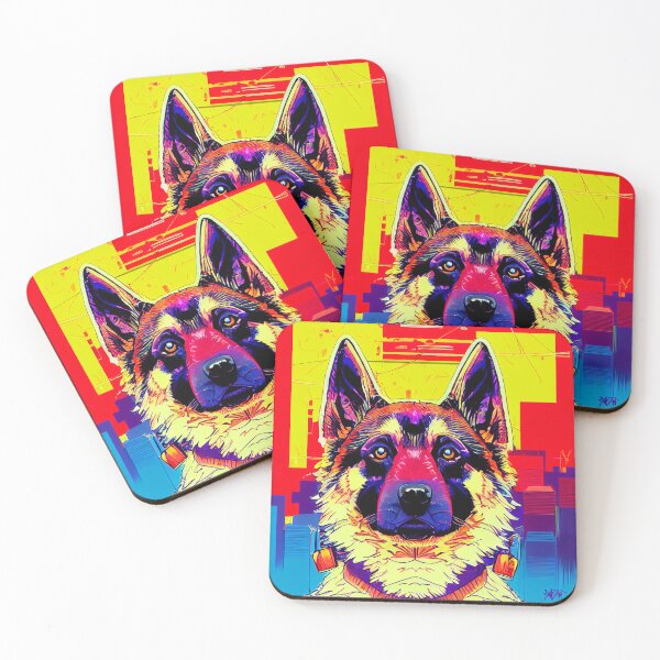 Item preview, Awesome German Shepherd as 80's Anime designed and sold by Studiowatermars.