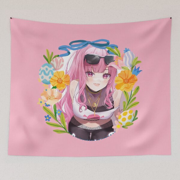 Item preview, Mori Calliope Cute Vtuber Clover Beautiful Floral Frame designed and sold by creativille.