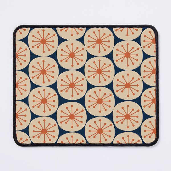 Item preview, Atomic Retro Dots Midcentury Modern Pattern in Mid Mod Burnt Orange, Beige, and Navy Blue designed and sold by kierkegaard.