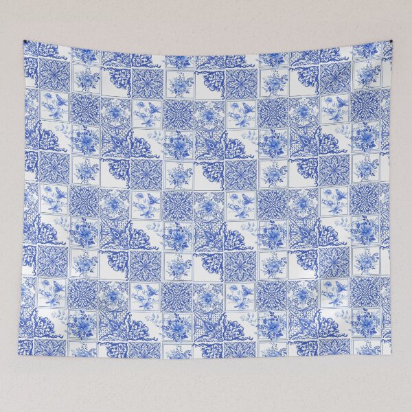 Item preview, Chinoiserie,blue flowers,birds,blue china,blue willow  designed and sold by MariaMarinova.