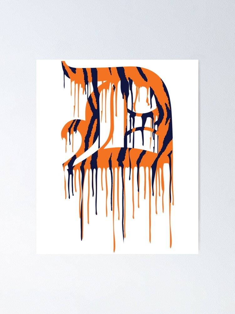 Colorful Abstract Detroit Tigers Baseball Poster Long Sleeve T