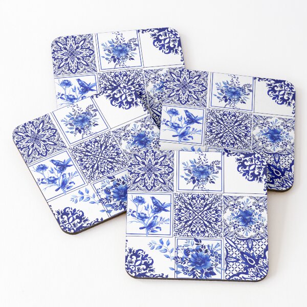 Item preview, Chinoiserie,blue flowers,birds,blue china,blue willow  designed and sold by MariaMarinova.