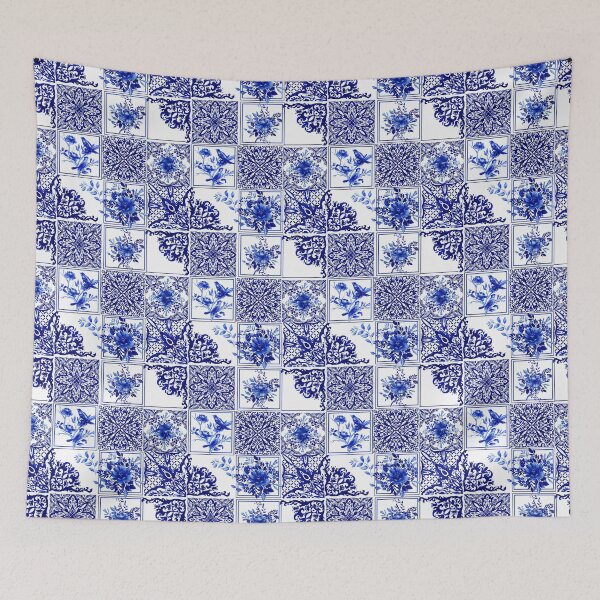 Item preview, Chinoiserie,blue flowers,birds,blue china,blue willow  designed and sold by MariaMarinova.