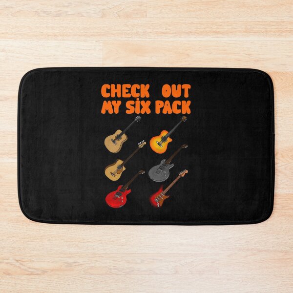 Item preview, Check Out My Six Pack Guitars Bass Electric Acoustic Tshirt designed and sold by Bornint Designs.