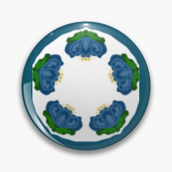 Item preview, Floral dish (Blue) designed and sold by ScarletPanda.
