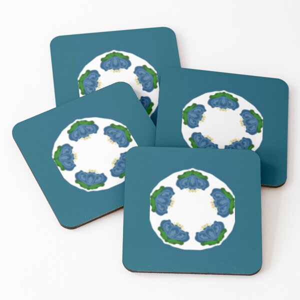 Item preview, Floral dish (Blue) designed and sold by ScarletPanda.