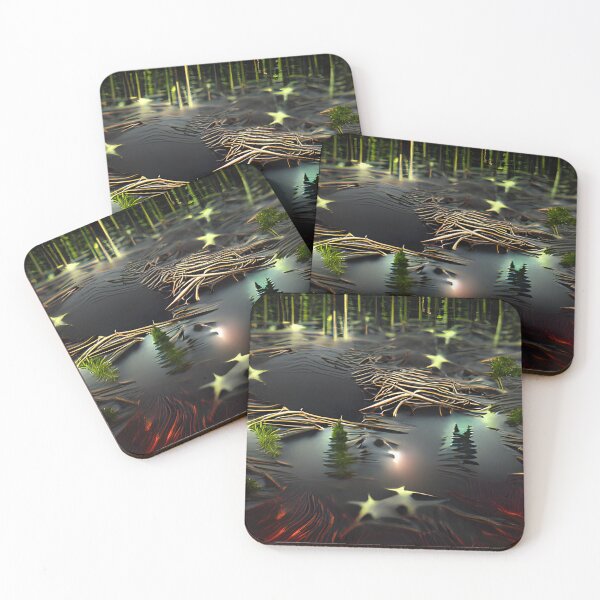 Item preview, Starry Forest Night designed and sold by AbstractlyArt.
