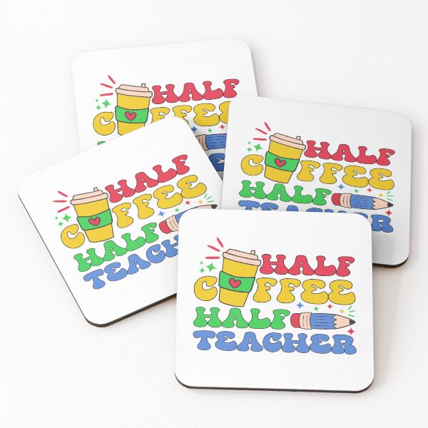 Item preview, Half Coffee Half Teacher | Funny Teacher Quote designed and sold by AurayaStudio.