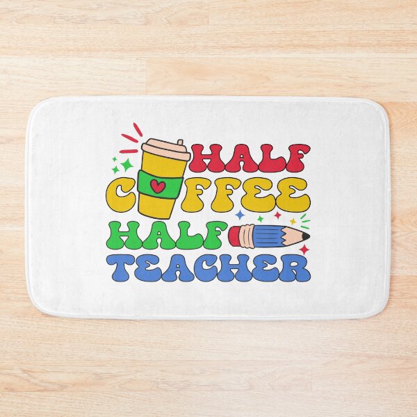 Item preview, Half Coffee Half Teacher | Funny Teacher Quote designed and sold by AurayaStudio.