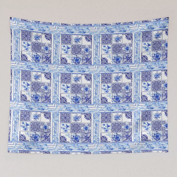 Item preview, Chinoiserie,blue flowers,birds,blue china,blue willow  designed and sold by MariaMarinova.