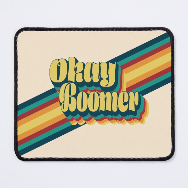 Item preview, Okay Boomer Retro waves and stripes designed and sold by JellyMellyDraws.