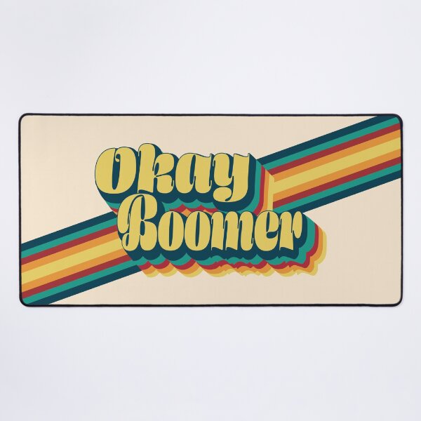 Item preview, Okay Boomer Retro waves and stripes designed and sold by JellyMellyDraws.