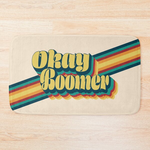 Item preview, Okay Boomer Retro waves and stripes designed and sold by JellyMellyDraws.