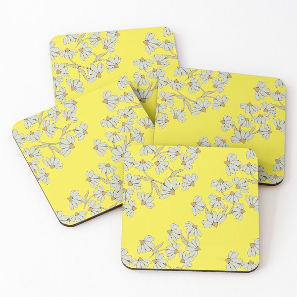 Item preview, Cheerful bands of white cartoon daisies in sunshine  designed and sold by AngelDawnDesign.