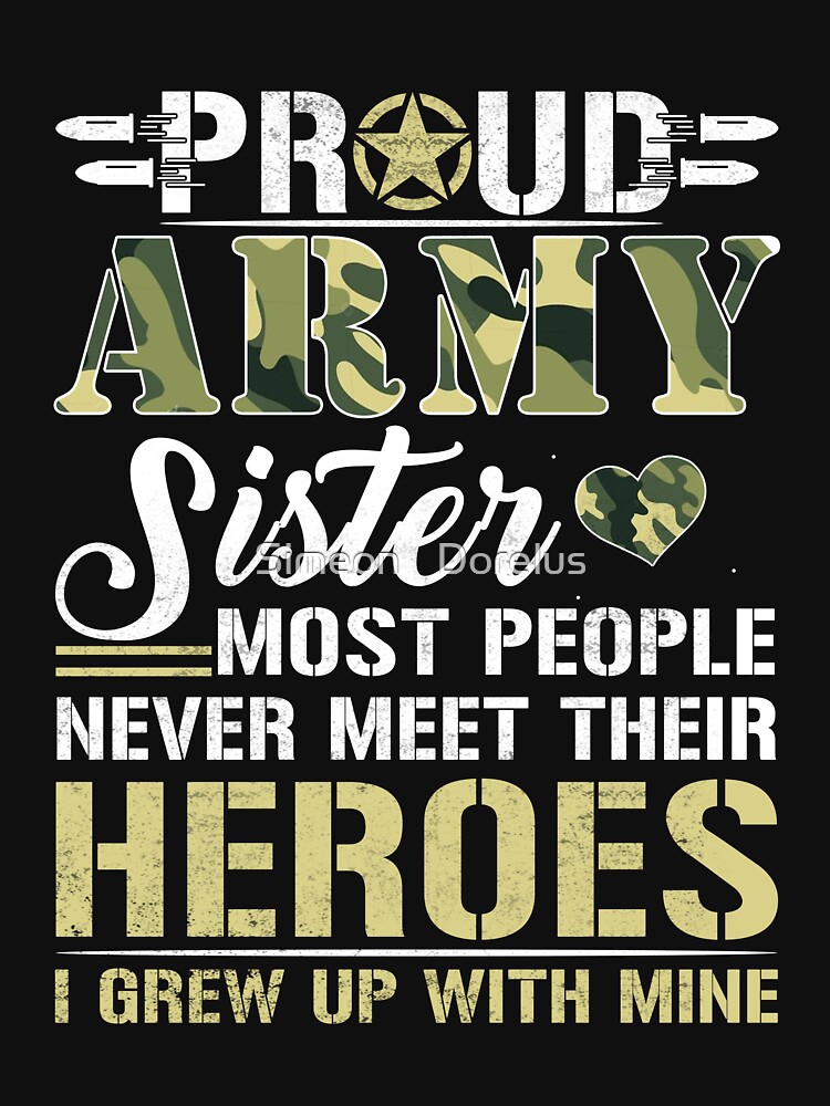 U.S. Army Proud Us Army Sister Shirt Military Pride T-Shirt