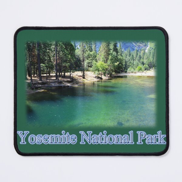 Item preview, Yosemite National Park landscape photography. Beautiful mountain, summer  green trees and clear water river. designed and sold by naturematters.