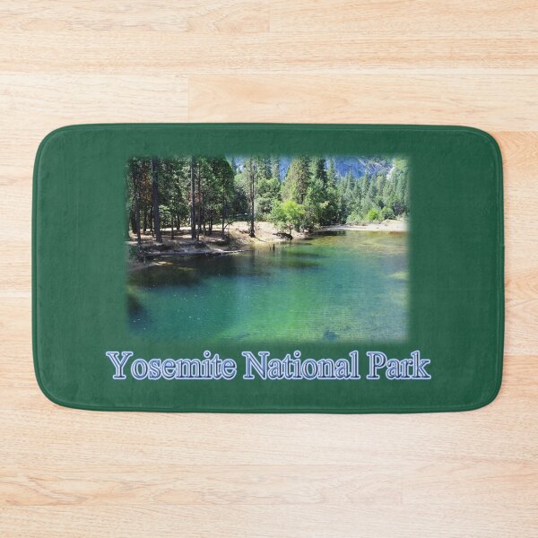 Item preview, Yosemite National Park landscape photography. Beautiful mountain, summer  green trees and clear water river. designed and sold by naturematters.