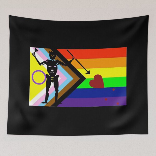 Item preview, Pirate pride flag progress pride rainbow Blackbeard designed and sold by Theoldgirl900.