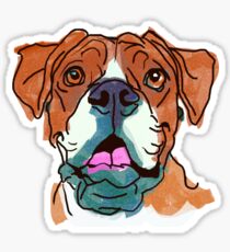 The Boxer Love of My Life Sticker