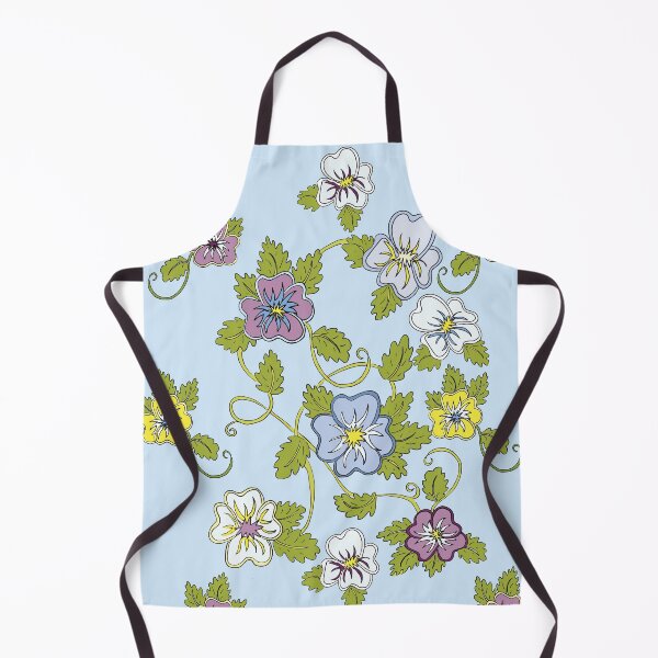 Item preview, Cheerful cartoon pansy vines with multi colored flowers designed and sold by AngelDawnDesign.